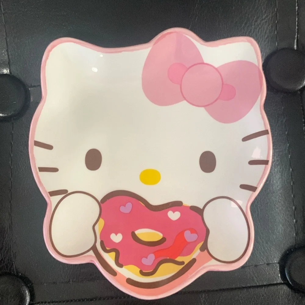 New Hello Kitty In Pink Bow With Donut Mini Jewelry Trinket Tray Dish By Sanrio